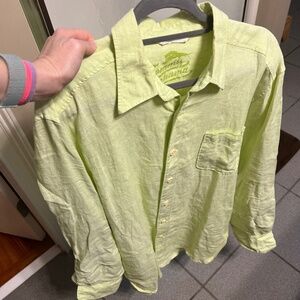 Tommy Bahama long sleeve linen shirt. Large.